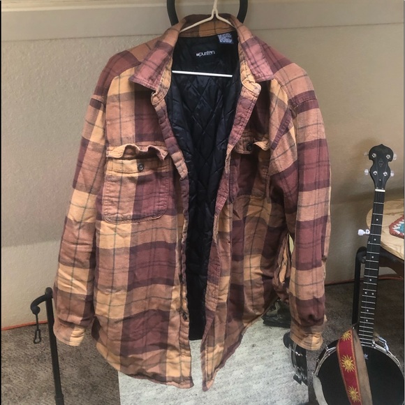 Large brown/tan flannel jacket - Picture 1 of 2